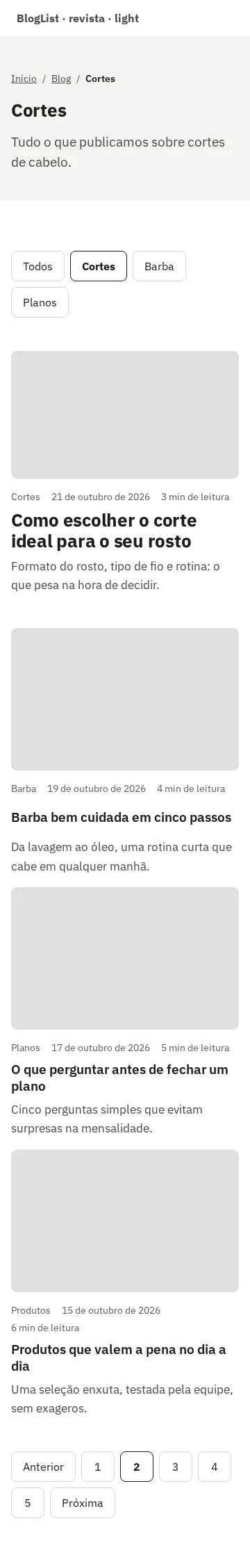 BlogList no formato revista, em 360 px